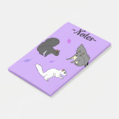 Eichhörnchen Lila Post-it Klebezettel (angewinkelt)