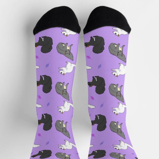 Eichhörnchen lila socken (Oben)