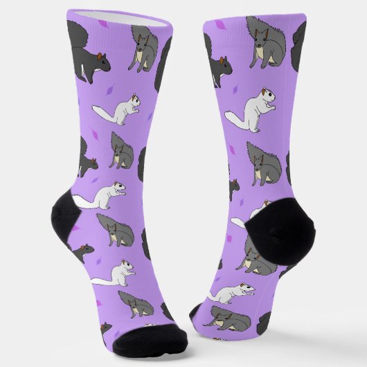 Eichhörnchen lila socken (Gewinkelt)
