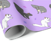 Eichhörnchen Lila Wrapping Paper Geschenkpapier (Rolleneckpunkt)