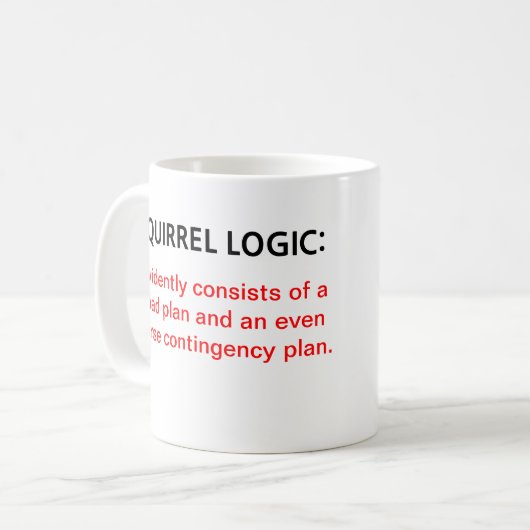 Eichhörnchen-Logik Kaffeetasse (Vorderseite Links)