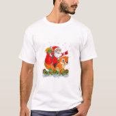 Eichhörnchen Lover Santa Riding T-Shirt (Vorderseite)