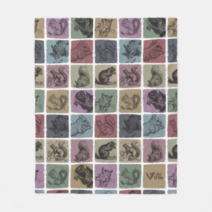Eichhörnchen Lover Vintag Blanket Funny Retro Gesc Fleecedecke