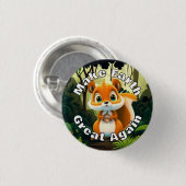 Eichhörnchen machen Erde wieder großartig für Umwe Button (Vorne & Hinten)