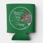 Eichhörnchen machen mich glücklich - Eichhörnchenl Dosenkühler (Rückseite)