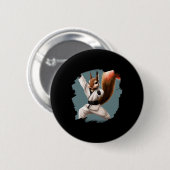 Eichhörnchen macht Karate-Kick Schwarzgurtel Marti Button (Vorne & Hinten)