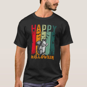 Eichhörnchen Mädchen Boys Retro Stil Halloween Abe T-Shirt
