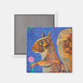 Eichhörnchen Magnet (Vorderseite/Rückseite)