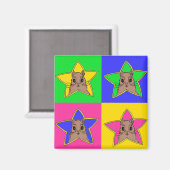 Eichhörnchen Magnet 4 Farben | Zeichnend Tier (Vorderseite/Rückseite)