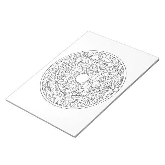 Eichhörnchen Mandala Coloring Book Pad Notizblock (angewinkelt)