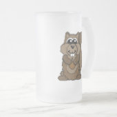 Eichhörnchen Mattglas Bierglas (VorderseiteRechts)