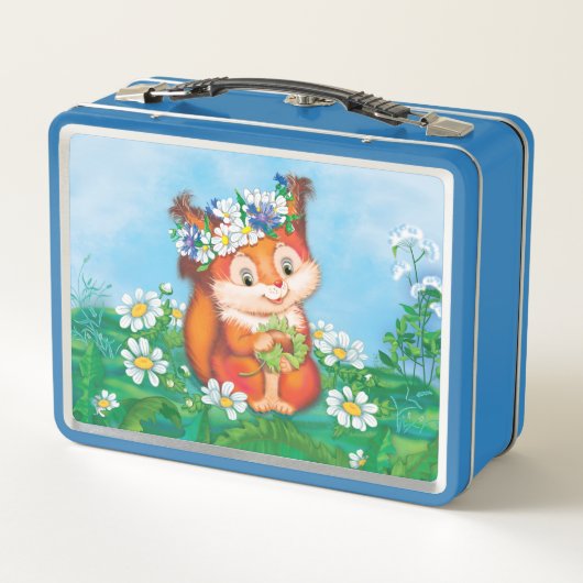 Eichhörnchen Metall Brotdose (Rückseite)