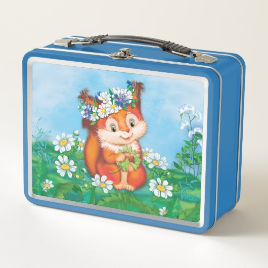 Eichhörnchen Metall Brotdose (Vorderseite)