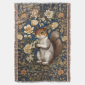 Eichhörnchen mit Acacia-Blume William Morris Decke (Vorderseite Vertikal)