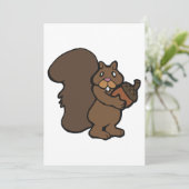 Eichhörnchen mit Acorn Einladung (Stehend Vorderseite)