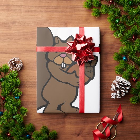 Eichhörnchen mit Acorn Geschenkpapier