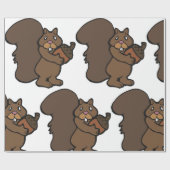 Eichhörnchen mit Acorn Geschenkpapier (Flach)