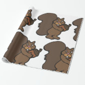 Eichhörnchen mit Acorn Geschenkpapier (Ungerollt)