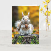 Eichhörnchen mit Acorn Karte (Gelbe Blume)