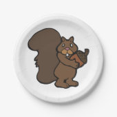 Eichhörnchen mit Acorn Pappteller (Vorderseite)