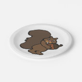 Eichhörnchen mit Acorn Pappteller (Schrägansicht)