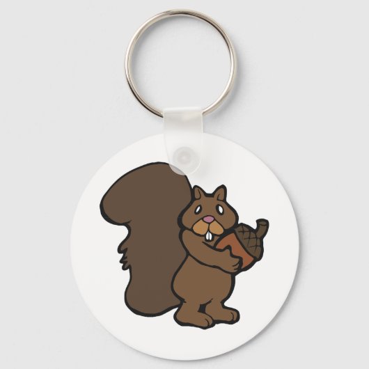 Eichhörnchen mit Acorn Schlüsselanhänger (Rückseite)