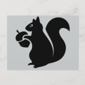 Eichhörnchen mit Acorn-Silhouette Postkarte (Vorderseite)