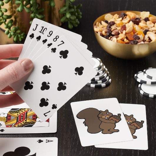 Eichhörnchen mit Acorn Spielkarten