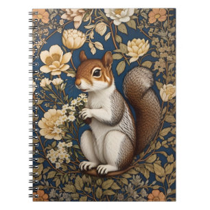 Eichhörnchen mit Akazienblüten William Morris Notizblock