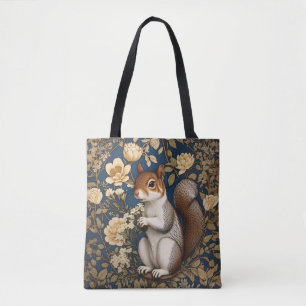 Eichhörnchen mit Akazienblüten William Morris Tasche