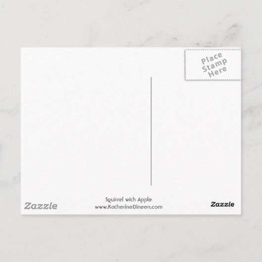 Eichhörnchen mit Apfelpostkarte Postkarte (Rückseite)