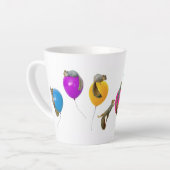 Eichhörnchen mit Balloons Latte Cup Milchtasse (Linke Ecke)
