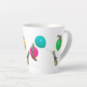 Eichhörnchen mit Balloons Latte Cup Milchtasse (Rechte Ecke)