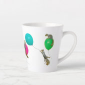 Eichhörnchen mit Balloons Latte Cup Milchtasse (Rechts)
