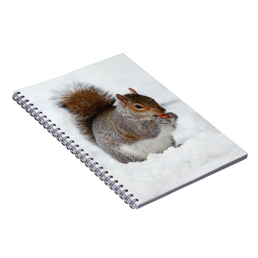 Eichhörnchen mit Berry-Notebook im Schnee Notizblock (Rechte Seite)