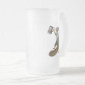 Eichhörnchen mit Bier Stein Mattglas Bierglas (VorderseiteRechts)