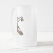 Eichhörnchen mit Bier Stein Mattglas Bierglas (Vorderseite Links)