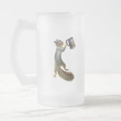 Eichhörnchen mit Bier Stein Mattglas Bierglas (Links)