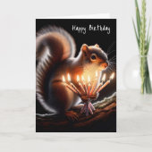 Eichhörnchen mit Birthday Candles Karte (Vorderseite)