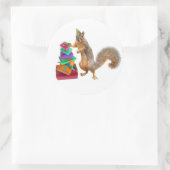 Eichhörnchen mit Birthday Prescker Runder Aufkleber (Tasche)