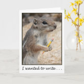 Eichhörnchen mit Bleistift-Karte Karte (Gelbe Blume)