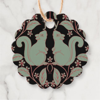 Eichhörnchen mit Blume Festival Art Gift Tag Geschenkanhänger