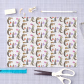 Eichhörnchen mit Blume Gewebpapier Seidenpapier (Handwerk)