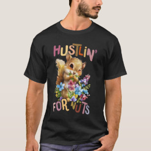 Eichhörnchen mit Blume niedlicher Chipmunk hustlin T-Shirt