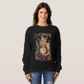 Eichhörnchen mit Blume niedlicher Chipmunk-Whisper Sweatshirt (Vorne ganz)