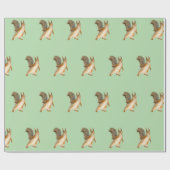 Eichhörnchen mit buschigem Schwanz stehend Geschenkpapier (Flach)