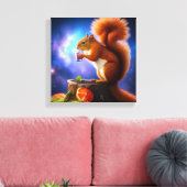 Eichhörnchen mit Cocktail getrunken Leinwanddruck (Insitu (Wohnzimmer))