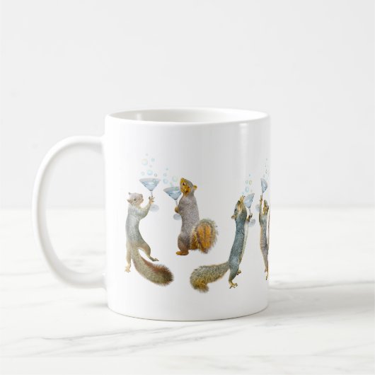 Eichhörnchen mit Cocktails-Tasse Kaffeetasse (Links)
