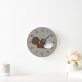 Eichhörnchen mit Coffee Niedlich Woodland Animal Runde Wanduhr (Zuhause)