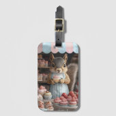 Eichhörnchen mit Cupcake Gepäckanhänger (Vorderseite Vertikal)